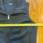 Ralph Lauren Lauren  Women's M Quilted‎ Black Vest  High collar Full Zip Photo 4