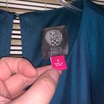 Vince Camuto Sheer Layered Teal Blue Sleeveless Asymmetrical Shift Dress 8 Photo 1