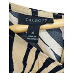 Talbots NWT  Women's Size 4 Tan Black Zebra Print V-Neck Midi Shirt‎ Dress Belted Photo 3