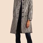 Trina Turk ππ Denali Coat ~ Indigo Chevron Print with Clear Laminate 14 NWT Photo 5