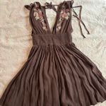 Forever 21 Brown embroidered mini dress Photo 1