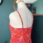 Jason Wu Red Linen Blend Paisley Midi Dress Photo 7