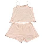 Rae Dunn  WIFEY INTIMATES GOLD PINK ADJUSTABLE TANK TOP PAJAMA SLEEP SHORTS M Photo 3