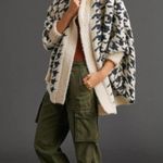 Anthropologie By Maeve One Size Houndstooth Open Front Shawl Cardigan sz OS Photo 5