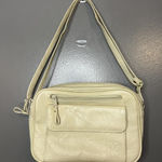 DC Design Collection Shoulder Bag Womens Ivory Faux Leather Crossbody Organizer Photo 0