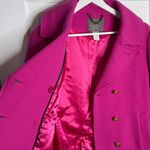J.Crew  Majesty Peacoat Fuchsia Hot Pink Stadium Cloth Double Breasted Coat Sz 2 Photo 6