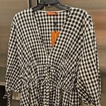 Altuzarra ππ Donrine Seersucker Gingham Midi Dress ~ Black Ivory 42 EU NWT Photo 11
