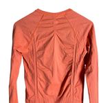 Athleta  Coral Orange Half Zip Tracker Long Sleeve Running Shirt Size Small Photo 4