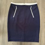 Michael Kors women navy blue pencil knit nautical mini skirt size 2 Photo 0