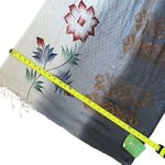 Handloom House silk floral saree stole scarf wrap Blue Photo 7