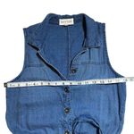 Anthropologie Bella Dahl Look Button Front Sleeveless Denim Style Romper XS Photo 6
