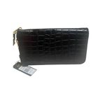London Fog  Collection Black Adalia Croco Zip Around Wristlet Wallet NWT Photo 1