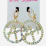 Betsey Johnson 🤍✨ A Plus White Rhinestone Crystal Drop Earrings Photo 0