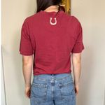 Organic Generation 100% Cotton Red Wild West Rodeo Cropped T Shirt Size Medium Photo 4