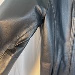 Worthington Black Leather Jacket Full Zip Classic Neutral Bikercore Size Large Photo 6
