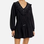 Anthropologie  NWT Sundays Gemma Pearl Embellished Black Mini Dress Medium Photo 2