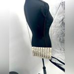Silver crossbody purse with‎ silver chain and stud design Photo 1