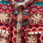 Vintage Ozark Mountain Jean Co Weetern Blouse Sz L Orange Size L Photo 1