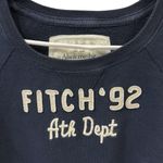 Abercrombie & Fitch Navy Blue Long Sleeve Sweatshirt Scoop Neck Womens XS Photo 2