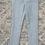 Garage Blue Gingham Skinny Pants Photo 0
