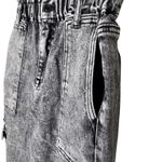 KanCan High Waist Charcoal Acid Wash Paperbag Jogger Jeans Size 3/25 Streetwear Gray Photo 4