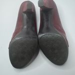 Naturalizer 'Denyse' Burgundy Leather Peep Toe Heels Size 9M Photo 6