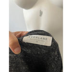 Everlane  Scoop Neck Cotton charcoal gray marbled long sleeve Cotton Top, XS Photo 6
