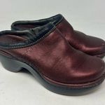 Ariat mule clogs slip on metallic burgundy leather size US 6.5 Photo 0