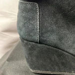 Toms  WO SIZE 8.5 BLACK WEDGE SHOES LACE UP PRINTED PATTERN INSIDE CLEAN Photo 2