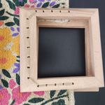 Antik Kraft  Boho Floral Patterned Jute Handbag with Wooden Handle Photo 2