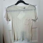 Current/Elliott Current Elliott The Heather Pocket Tee Cream Size 0 Photo 0