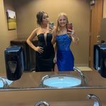 Stunning Custom Black v chest cutout prom dress Size 2 Photo 5