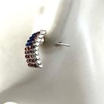 American flag rhinestone post earrings Blue Photo 5