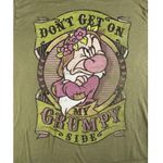 Disney Dont Get On My Grumpy Side T Shirt Women 2XL Graphic Short Sleeve Retro Photo 5