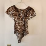 Objke leopard print bodysuit size womens medium Brown Photo 1