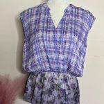 CAbi • Eva peplum plaid floral top Photo 38