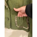 VTG Context Long Sleeve Tweed Velvet Notched Lapel Blazer Moss Green Women's Sz8 Size 8 Photo 8