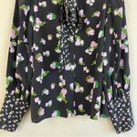 Tanya Taylor  Susan Silk Top With Neck Tie In Brushed Floral Size 8 Photo 7
