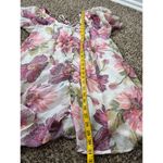 Olivaceous Floral Puff Sleeve Mini Dress Womens Sz S A Line Flowy Boho Feminine Photo 9