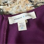 Silence + Noise  Purple Silk Semi Sheer Blouse Women’s M Coastal Preppy Minimal Photo 7