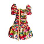 Vintage Raul Blanco Evening 100% Silk Dress Floral Accent Ruffles Pleated Size 6 Red Photo 6