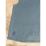 Peloton Size XL Women Athletic Tank Top Thin Striped Blue Sleeveless Smocked Photo 4