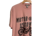 Charlotte Russe T Shirt Women's XL Pink Motor Speedway Graphic Tee Casual NEW Photo 1