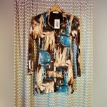 12th Tribe NWT | Pollock Brown Button Up Mesh Dress, Size XS Photo 2