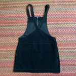 Forever 21 BLACK CORDUROY ZIP FRONT OVERALL MINI DRESS Photo 3