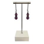 Elegant Amethyst Purple and Crystal Dangle Earrings Photo 11