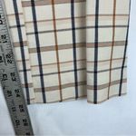 Anthropologie size 12 essentials Tan cropped Pants business Bur berry plaid larg Photo 6