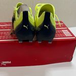 Puma  Neon Yellow and Black Soccer Cleats Photo 3