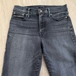 Lucky Brand  High Rise Zoe Straight Jeans in Nopah Fray Faded Black Acid Wash | 8 Photo 4