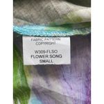 Jams World Turquoise Purple Green Flower Song Print Sleeveless Dress Size Small Photo 4